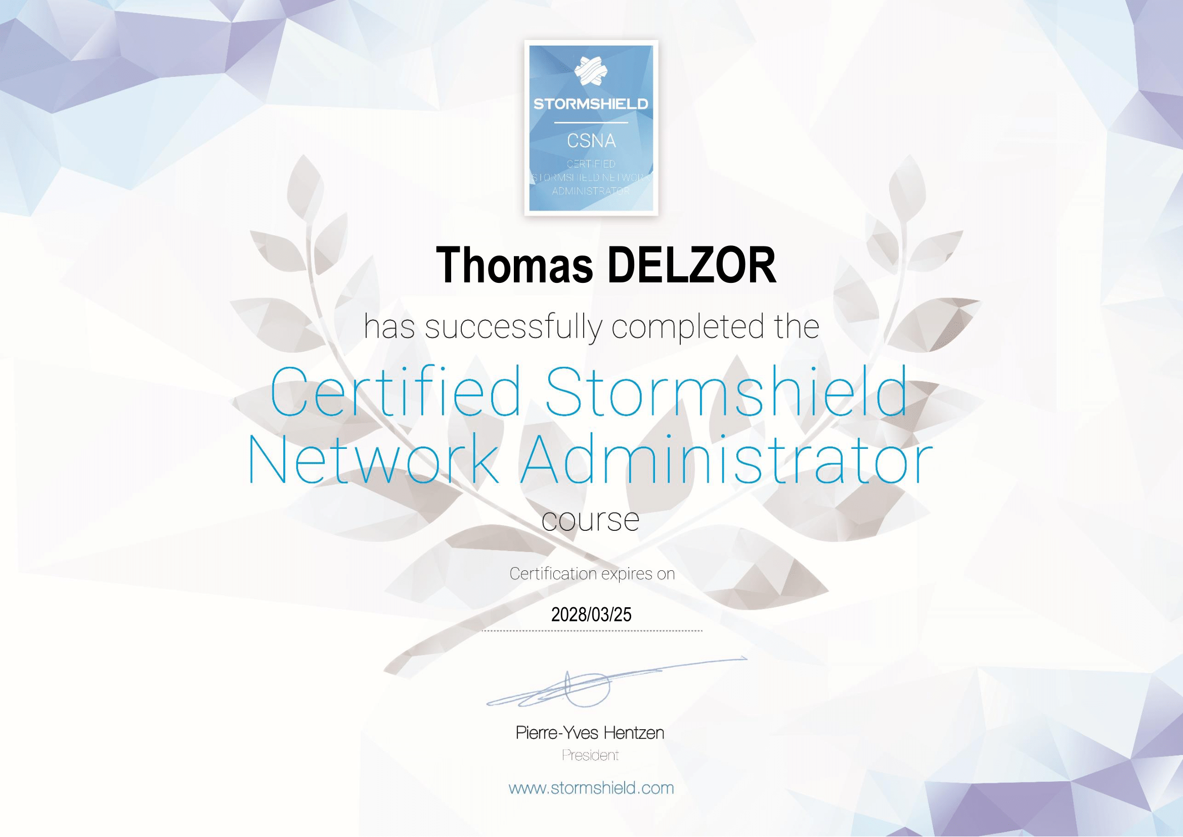 Stormshield CSNA Diploma